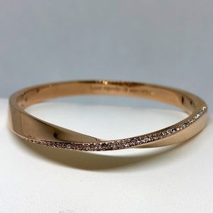 Kate Spade "Do the Twist" Rose Gold Pave Bangle